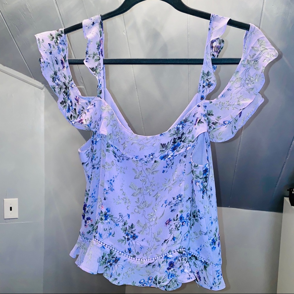 OASIS Ditsy Ruffle Cami Top - Picture 7 of 8